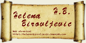 Helena Birovljević vizit kartica